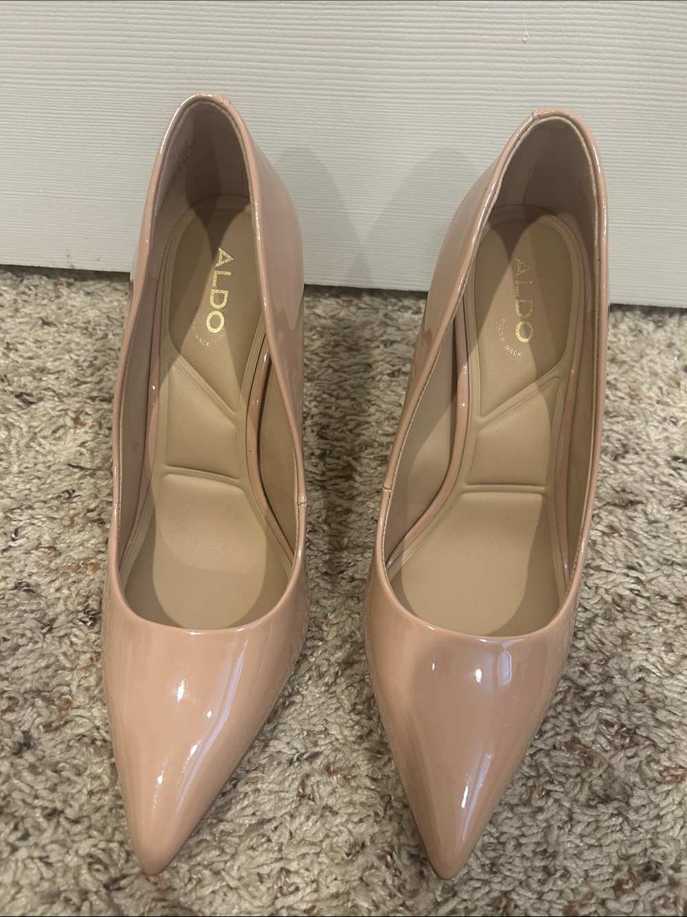 ALDO Nude Patent Pointed-Toe Pumps